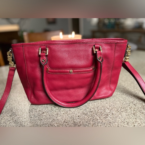 Tory Burch Amanda Satchel Crossbody in Red - Picture 2 of 5